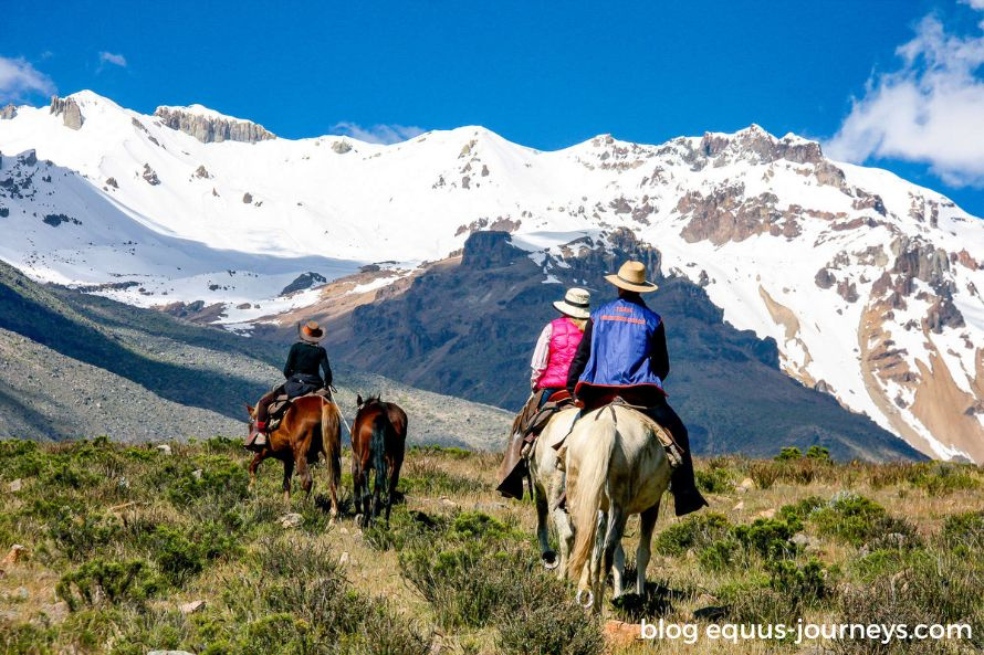 Group of riders on the Colca Canyon trail