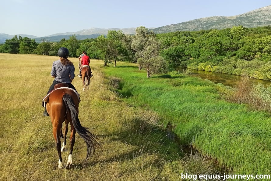 Riding along the Cetina river in Croatia