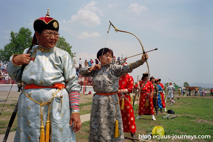 Archery in the Naadam festival