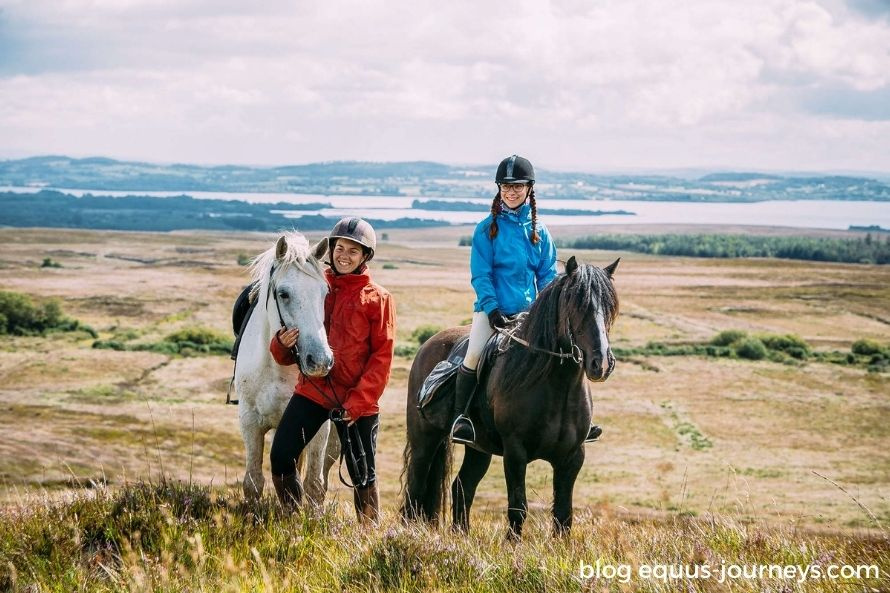 Two travellers on a riding holiday in Ireland