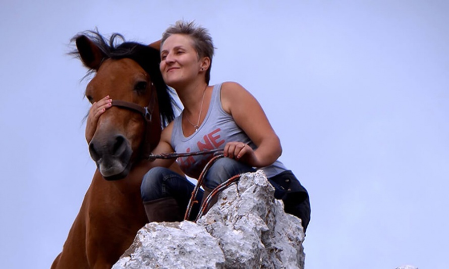 Kristina, one of your riding guides in Albania