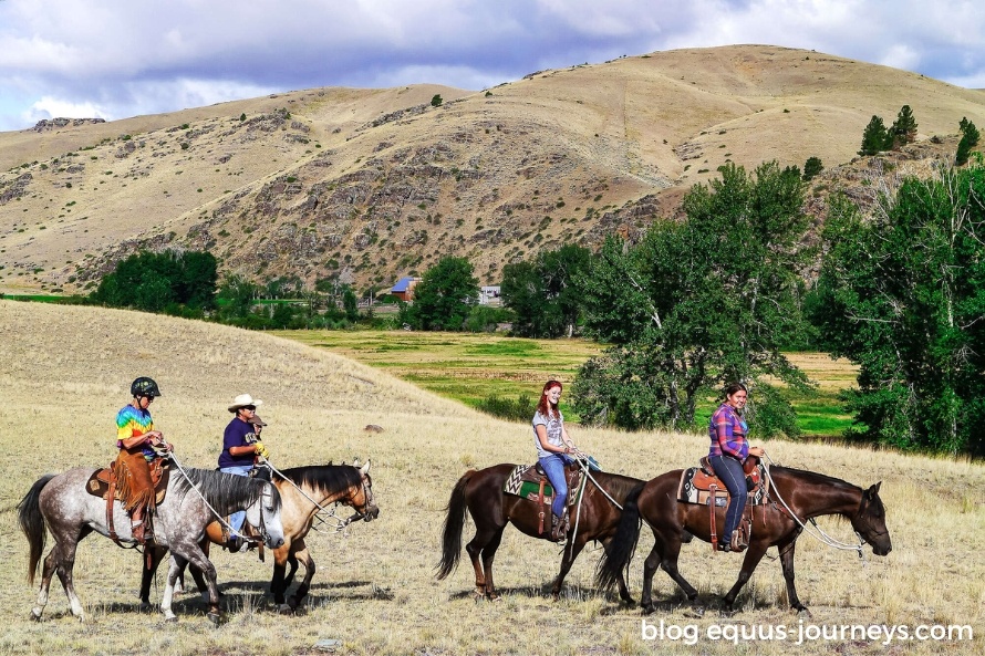 Trail riding at Rocking Z Ranch in Montana