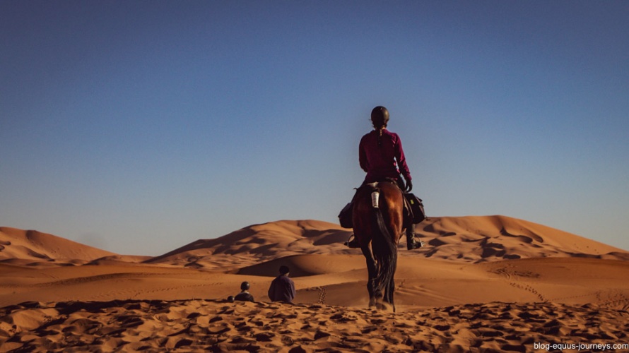 Riding in the Sahara, Morocco