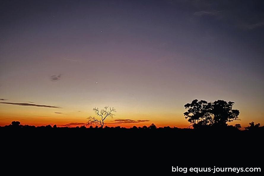 Sunrise at Kujawana camp, Botswana