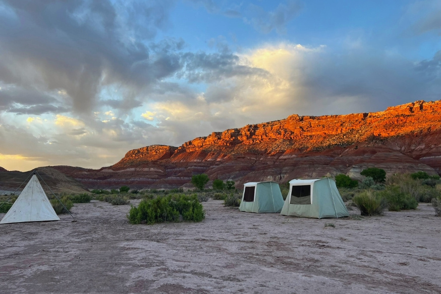 One of the beautiful camp settings on trail