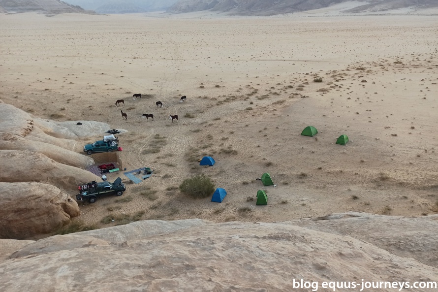 This trail ride in Jordan is a camping trip