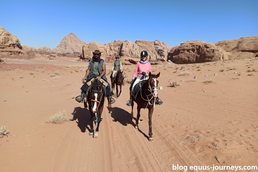 Horseback riding in the Wadi Rum, Jordan