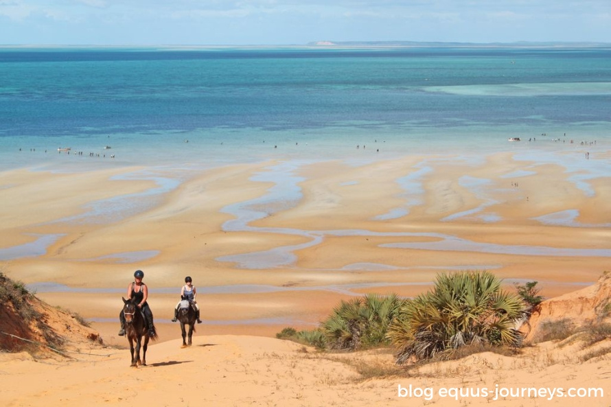 Horses and Blue Lagoons, in Mozambique
