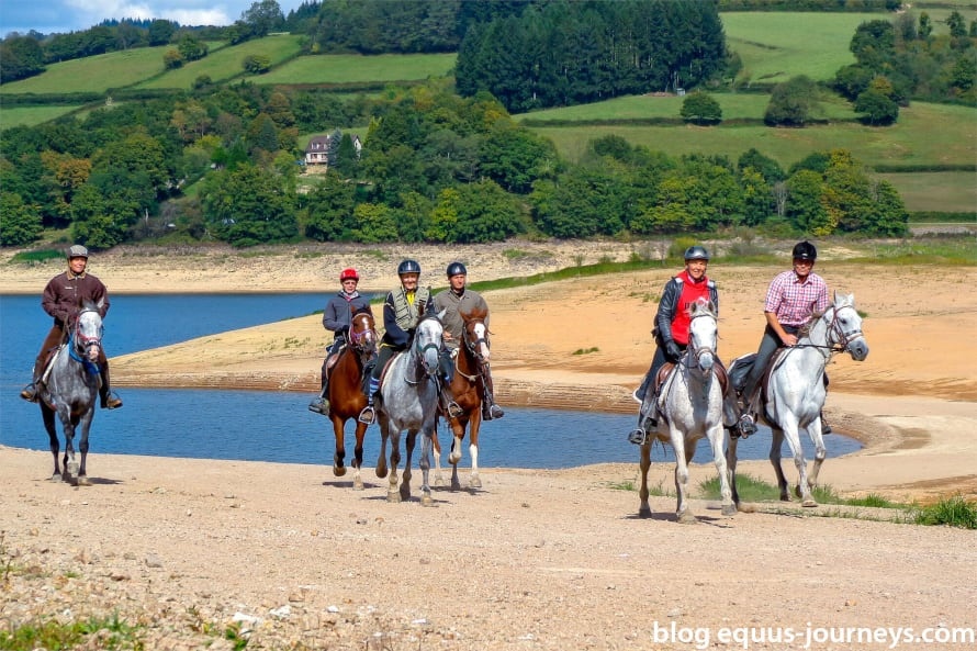 An active trail ride in Burgundy, France