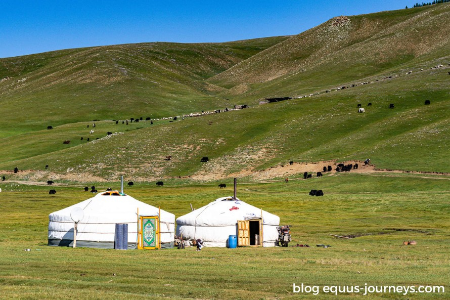 Yurts in the Orkhon Valley in Mongolia