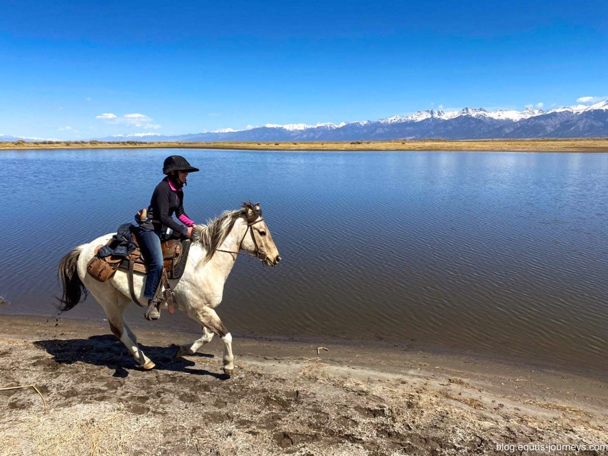 Louise riding at Zapata Ranch