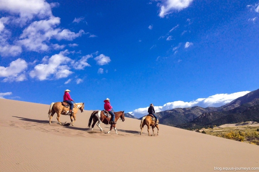 Trail riding at Zapata Ranch